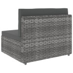 vidaXL Set mobilier de grădină, 8 piese, gri, poliratan