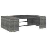 vidaXL Set mobilier de grădină, 5 piese, gri, poliratan vidaXL Set mobilier de grădină, 5 piese, gri, poliratan