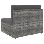 vidaXL Set mobilier de grădină, 5 piese, gri, poliratan vidaXL Set mobilier de grădină, 5 piese, gri, poliratan