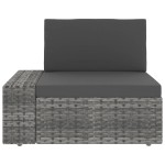 vidaXL Set mobilier de grădină, 10 piese, gri, poliratan vidaXL Set mobilier de grădină, 10 piese, gri, poliratan