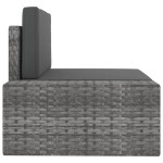 vidaXL Set mobilier de grădină, 10 piese, gri, poliratan vidaXL Set mobilier de grădină, 10 piese, gri, poliratan