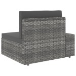vidaXL Set mobilier de grădină, 10 piese, gri, poliratan vidaXL Set mobilier de grădină, 10 piese, gri, poliratan