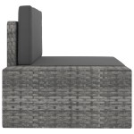 vidaXL Set mobilier de grădină, 9 piese, gri, poliratan vidaXL Set mobilier de grădină, 9 piese, gri, poliratan