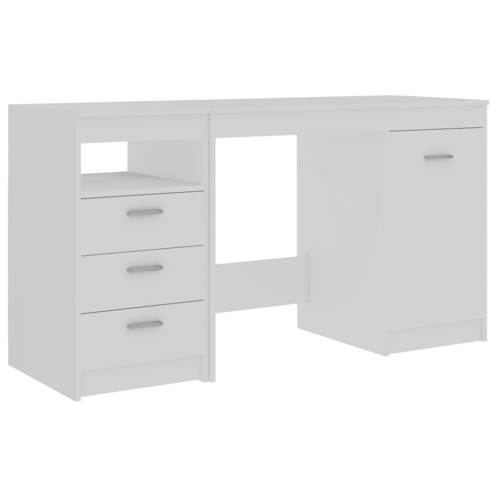 vidaXL Birou, alb, 140x50x76 cm, lemn prelucrat