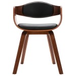 vidaXL Scaune de sufragerie, 6 buc., lemn curbat și piele ecologică