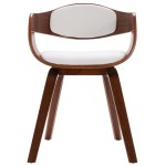 vidaXL Scaune de bucătărie, 6 buc., lemn curbat și piele ecologică