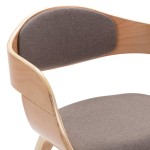 vidaXL Scaune de bucătărie, 6 buc., gri taupe, lemn curbat și textil vidaXL Scaune de bucătărie, 6 buc., gri taupe, lemn curbat și textil