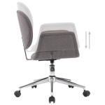 vidaXL Scaun de birou pivotant, gri, material textil vidaXL Scaun de birou pivotant, gri, material textil