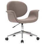 vidaXL Scaun de birou pivotant, gri taupe, material textil vidaXL Scaun de birou pivotant, gri taupe, material textil
