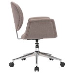 vidaXL Scaun de birou pivotant, gri taupe, material textil vidaXL Scaun de birou pivotant, gri taupe, material textil