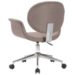 vidaXL Scaun de birou pivotant, gri taupe, material textil vidaXL Scaun de birou pivotant, gri taupe, material textil