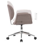 vidaXL Scaun de birou pivotant, gri taupe, material textil vidaXL Scaun de birou pivotant, gri taupe, material textil