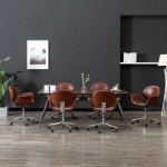 vidaXL Scaune de bucătărie pivotante, 6 buc., maro, piele ecologică vidaXL Scaune de bucătărie pivotante, 6 buc., maro, piele ecologică