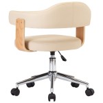 vidaXL Scaune de bucătărie pivotante, 6 buc., crem, piele ecologică vidaXL Scaune de bucătărie pivotante, 6 buc., crem, piele ecologică