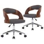 vidaXL Scaune de bucătărie, 2 buc., gri, lemn curbat și textil vidaXL Scaune de bucătărie, 2 buc., gri, lemn curbat și textil