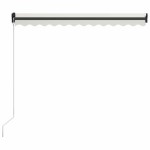 vidaXL Copertină retractabilă manual cu LED, crem, 300 x 250 cm