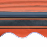 vidaXL Copertină retractabilă manual LED portocaliu/maro, 450 x 300 cm vidaXL Copertină retractabilă manual LED portocaliu/maro, 450 x 300 cm