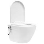 vidaXL Vas de toaletă suspendat cu rezervor încastrat, alb, ceramică vidaXL Vas de toaletă suspendat cu rezervor încastrat, alb, ceramică