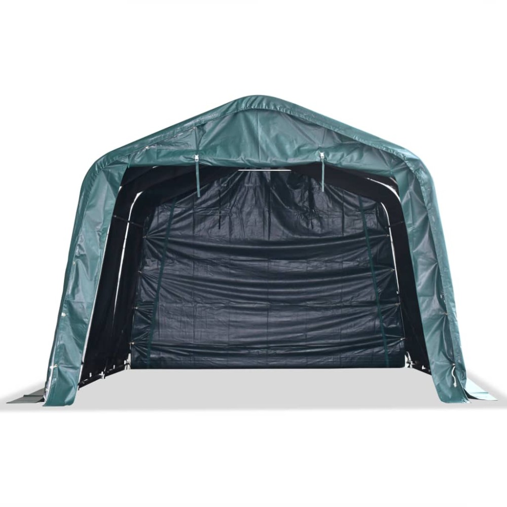 vidaXL Cort de animale detașabil verde închis 3,3x4,8m PVC 550g/m²