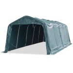 vidaXL Cort de animale detașabil verde închis 3,3x8 m PVC 550g/m²