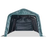 vidaXL Cort de animale detașabil verde închis 3,3x8 m PVC 550g/m²