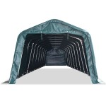 vidaXL Cort mobil pentru animale verde închis 3,3x16 m PVC 550 g/m²