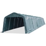 vidaXL Cort mobil pentru animale verde închis 3,3x16 m PVC 550 g/m²