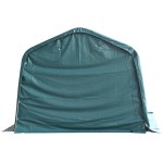 vidaXL Cort mobil pentru animale verde închis 3,3x16 m PVC 550 g/m²