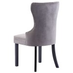 vidaXL Scaune de sufragerie, 6 buc, gri, catifea