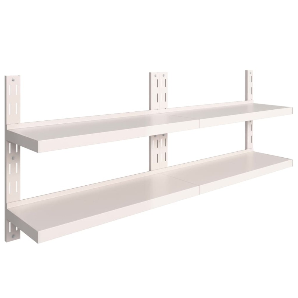 vidaXL Rafturi suspendate 2 niveluri 2 buc. 200x30 cm oțel inoxidabil