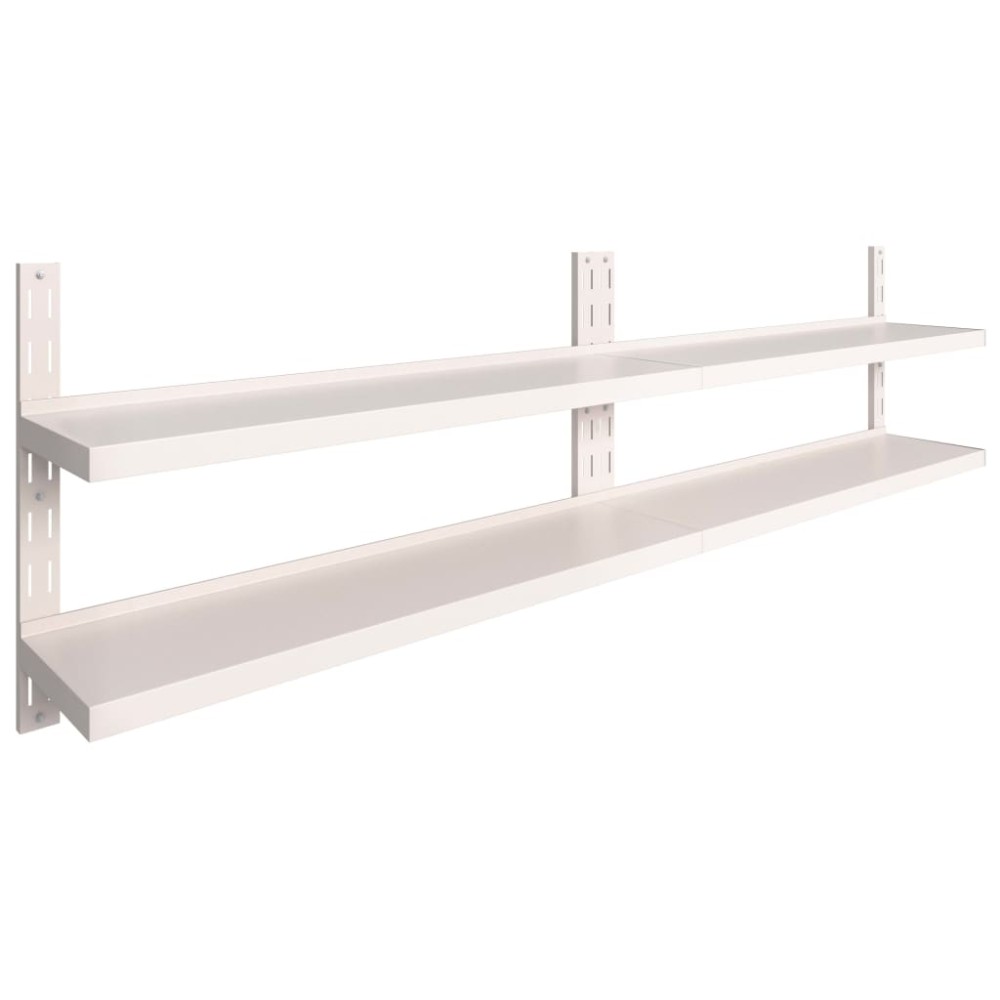vidaXL Rafturi suspendate 2 niveluri 2 buc. 300x30 cm oțel inoxidabil