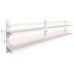 vidaXL Rafturi suspendate 2 niveluri 2 buc. 300x30 cm oțel inoxidabil