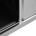 vidaXL Mese lucru uși glisante 2 buc 240x50x(95-97) cm oțel inoxidabil vidaXL Mese lucru uși glisante 2 buc 240x50x(95-97) cm oțel inoxidabil