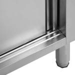 vidaXL Mese lucru uși glisante 2 buc 240x50x(95-97) cm oțel inoxidabil vidaXL Mese lucru uși glisante 2 buc 240x50x(95-97) cm oțel inoxidabil
