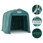 vidaXL Cort de garaj, verde, 1,6 x 2,4 m, PVC