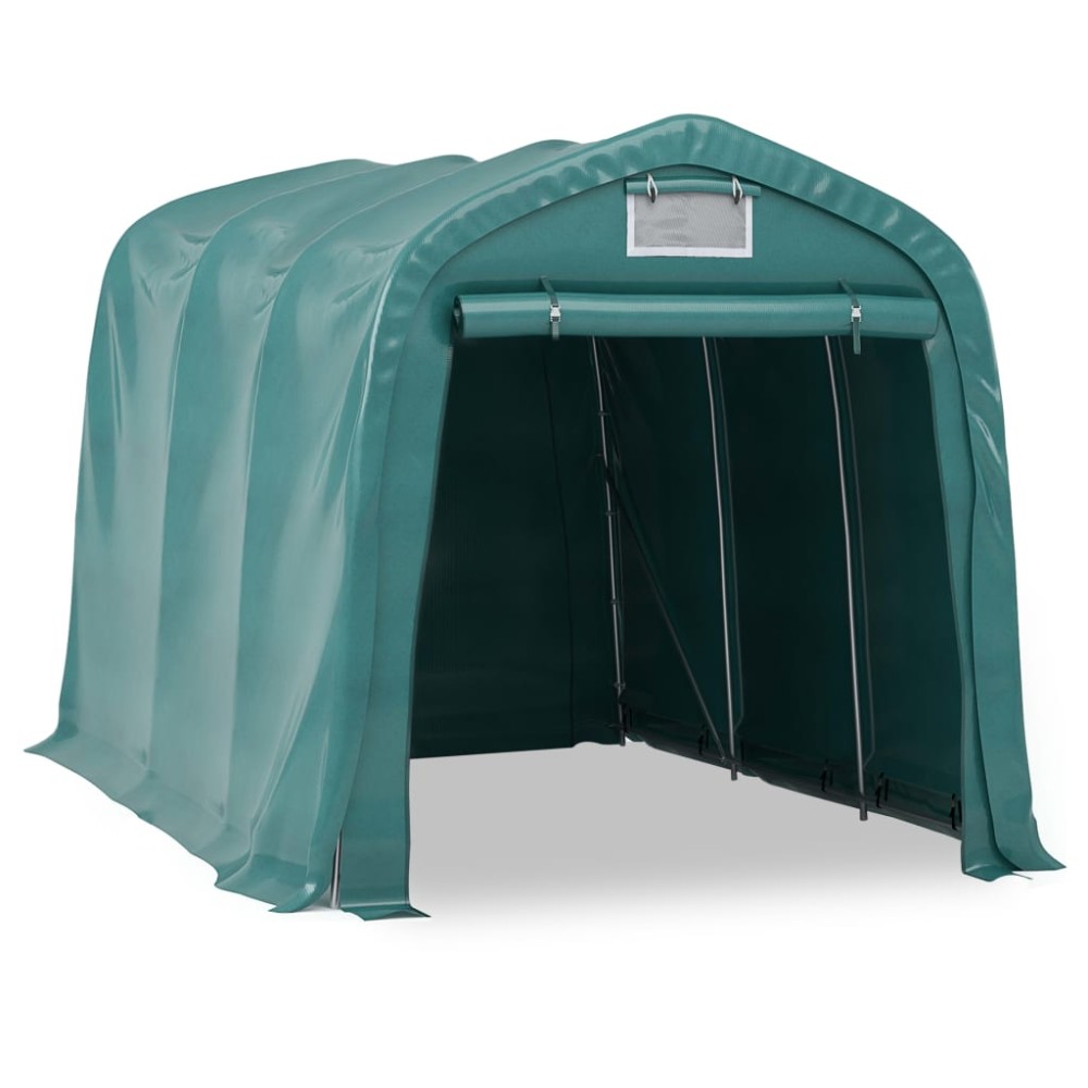 vidaXL Cort de garaj, verde, 2,4 x 3,6 m, PVC