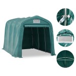 vidaXL Cort de garaj, verde, 2,4 x 3,6 m, PVC