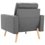 vidaXL Set de canapele, 2 piese, gri deschis, material textil
