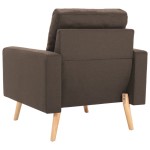 vidaXL Set de canapele, 2 piese, maro, material textil vidaXL Set de canapele, 2 piese, maro, material textil