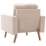vidaXL Set de canapele, 2 piese, crem, material textil vidaXL Set de canapele, 2 piese, crem, material textil