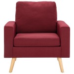 vidaXL Set de canapele, 2 piese, roșu vin, material textil vidaXL Set de canapele, 2 piese, roșu vin, material textil