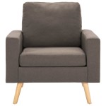 vidaXL Set de canapele, 2 piese, gri taupe, material textil vidaXL Set de canapele, 2 piese, gri taupe, material textil