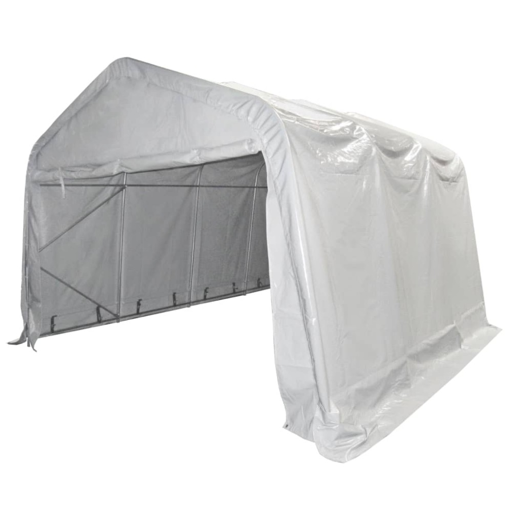 vidaXL Cort de depozitare, alb, 4 x 6 m, PVC, 550 g/m²