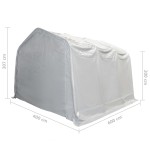 vidaXL Cort de depozitare, alb, 4 x 6 m, PVC, 550 g/m² vidaXL Cort de depozitare, alb, 4 x 6 m, PVC, 550 g/m²