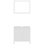 vidaXL Set mobilier de baie, 4 piese, alb, lemn prelucrat