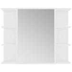 vidaXL Set mobilier de baie, 4 piese, alb, lemn prelucrat