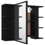 vidaXL Set mobilier de baie, 3 piese, negru, lemn prelucrat vidaXL Set mobilier de baie, 3 piese, negru, lemn prelucrat