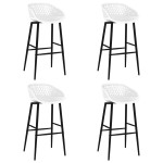 vidaXL Set mobilier de bar, 5 piese, negru și alb vidaXL Set mobilier de bar, 5 piese, negru și alb