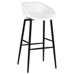 vidaXL Set mobilier de bar, 5 piese, negru și alb vidaXL Set mobilier de bar, 5 piese, negru și alb