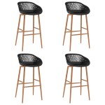 vidaXL Set bar 5 piese, negru vidaXL Set bar 5 piese, negru